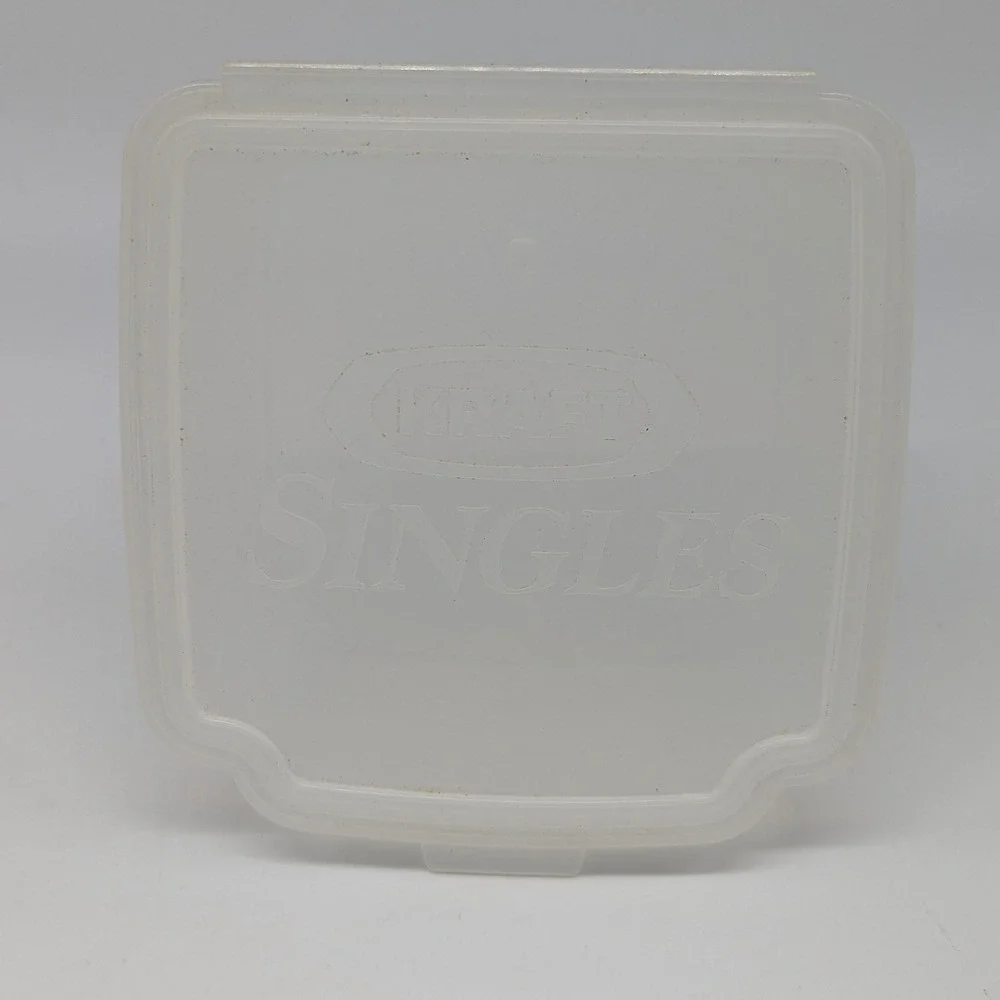 Kraft Singles Cheese Slice Storage Container Saver Clear Plastic Hinged Lid